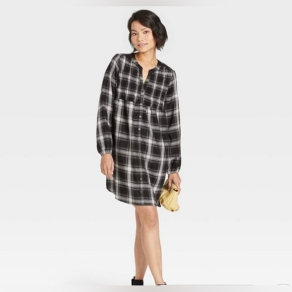 Knox Rose Plaid Black and White Dress size large - Picture 11 of 11